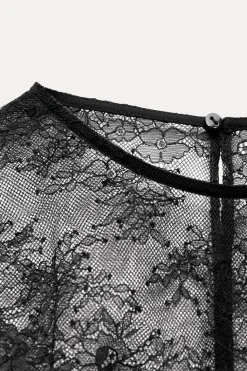 Sale TOP ENCAJE COMBINADO Mujer Tops / Bodies