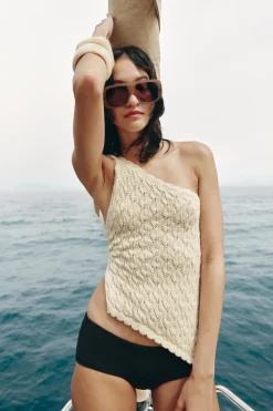 Outlet TOP ESTRUCTURA ASIMÉTRICO ESPALDA ABIERTA Mujer Tops / Bodies