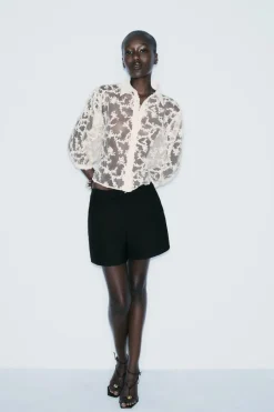 Discount TOP FLORES RELIEVE Mujer Tops / Bodies|Camisas / Blusas