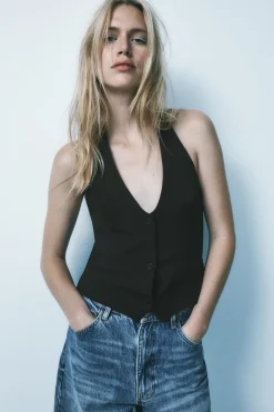 Outlet TOP HALTER BOTONES Mujer Tops / Bodies