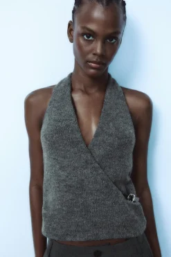 Fashion TOP HALTER CINTURÓN Mujer Tops / Bodies