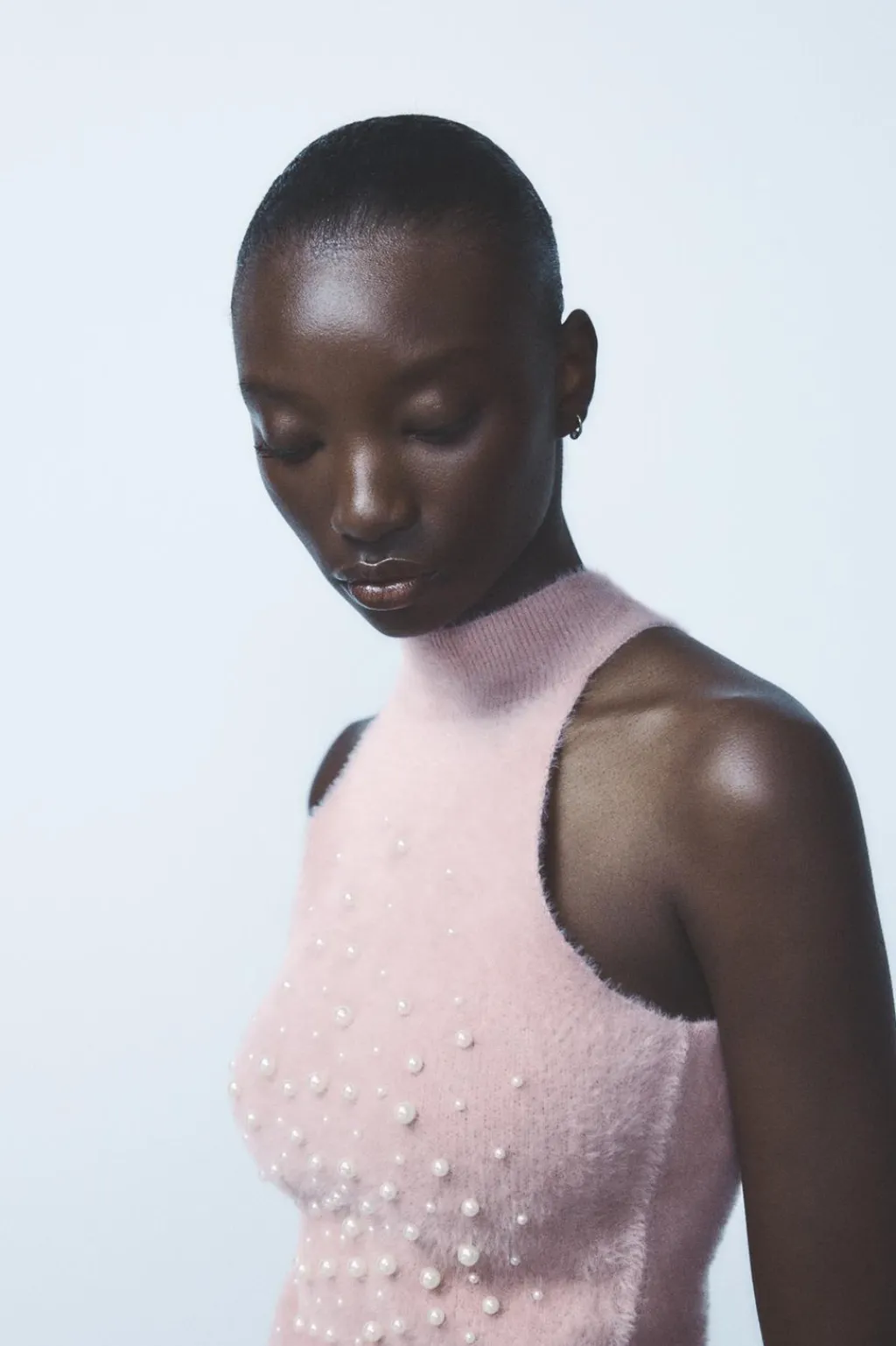 Online TOP HALTER EFECTO PELO PERLAS Mujer Tops / Bodies