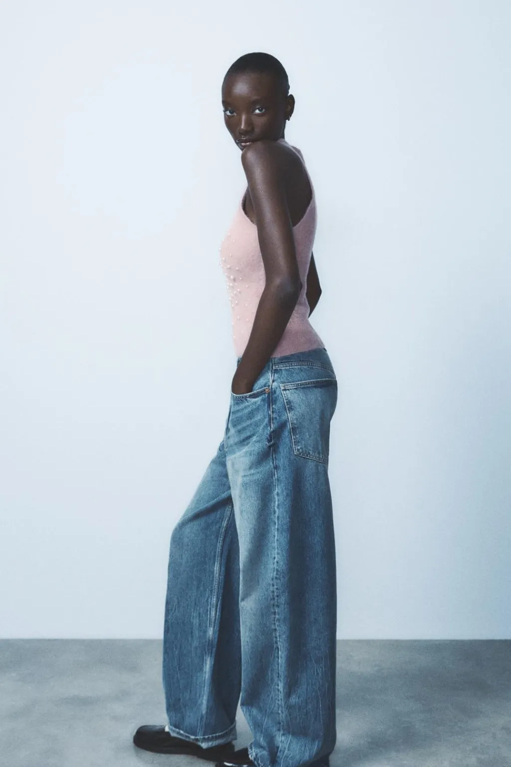 Online TOP HALTER EFECTO PELO PERLAS Mujer Tops / Bodies