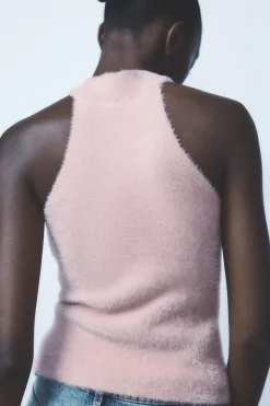 Online TOP HALTER EFECTO PELO PERLAS Mujer Tops / Bodies