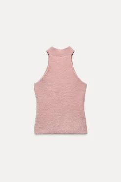 Online TOP HALTER EFECTO PELO PERLAS Mujer Tops / Bodies