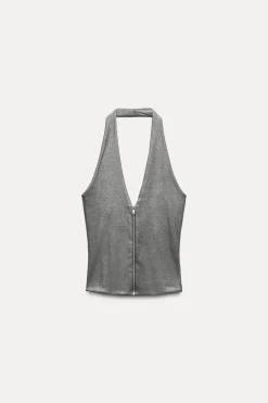 Online TOP HALTER FOIL Mujer Tops / Bodies