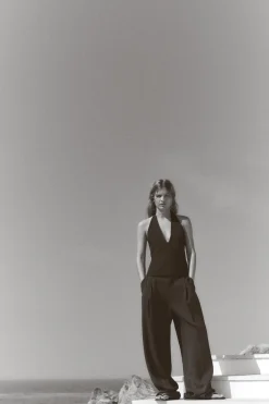 Fashion TOP HALTER FRUNCES Mujer Tops / Bodies