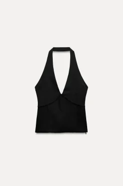 Fashion TOP HALTER FRUNCES Mujer Tops / Bodies