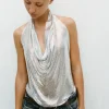 Fashion TOP HALTER METÁLICO Mujer Tops / Bodies