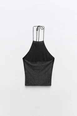 Hot TOP HALTER TUL BRILLOS Mujer Tops / Bodies
