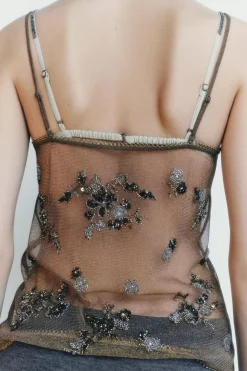 Fashion TOP HILO METALIZAD ABALORIOS Mujer Tops / Bodies|Lenceria