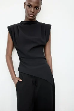 Fashion TOP HOMBRERAS FRUNCES Mujer Tops / Bodies