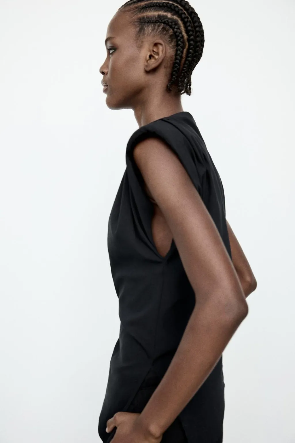 Fashion TOP HOMBRERAS FRUNCES Mujer Tops / Bodies