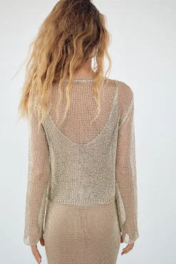 Clearance TOP JERSEY RED HILO METALIZADO Mujer Tops / Bodies