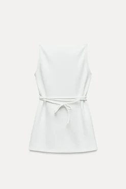 Online TOP LARGO CINTURÓN SOFT PIQUÉ Mujer Tops / Bodies