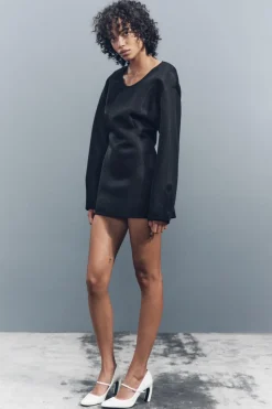 New TOP LARGO ORGANZA RÍGIDA Mujer Tops / Bodies