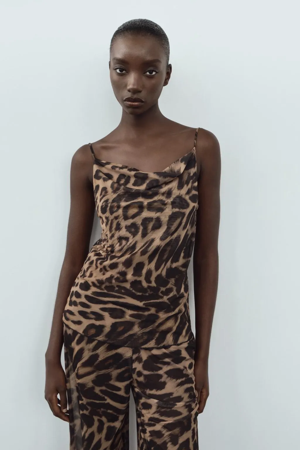 Clearance TOP LENCERO ESTAMPADO ANIMAL Mujer Tops / Bodies