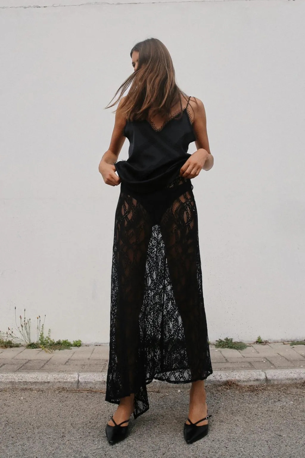 Fashion TOP LENCERO SATINADO Mujer Tops / Bodies