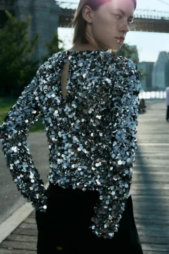 Outlet TOP LENTEJUELAS Mujer Tops / Bodies