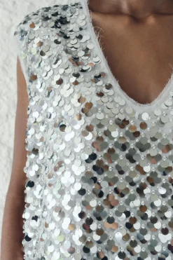 Hot TOP LENTEJUELAS ZW COLLECTION Mujer Tops / Bodies