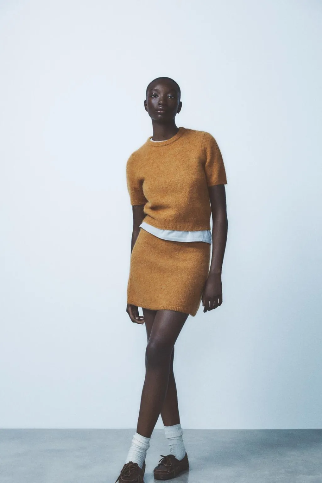 Hot TOP MANGA CORTA CON ALPACA Y LANA Mujer Cárdigan / Jerséis|Punto