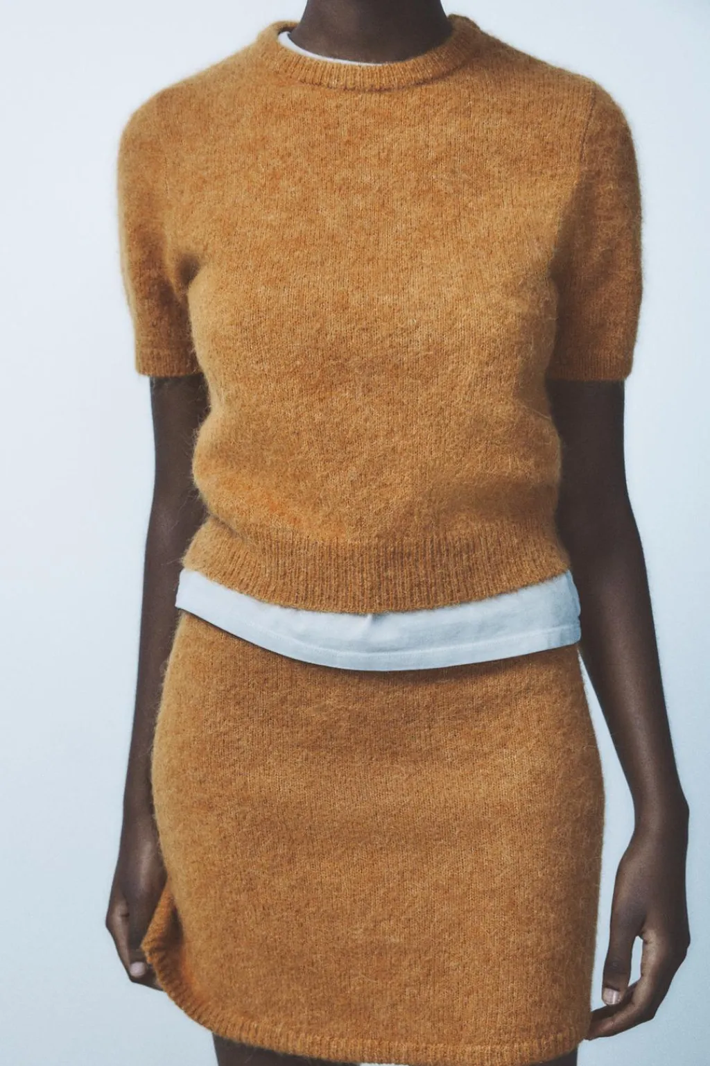 Hot TOP MANGA CORTA CON ALPACA Y LANA Mujer Cárdigan / Jerséis|Punto