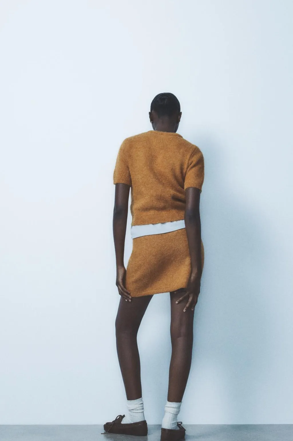 Hot TOP MANGA CORTA CON ALPACA Y LANA Mujer Cárdigan / Jerséis|Punto