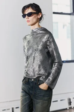 Best TOP METALIZADO ZW COLLECTION Mujer Tops / Bodies