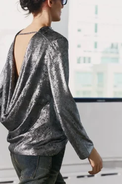 Best TOP METALIZADO ZW COLLECTION Mujer Tops / Bodies