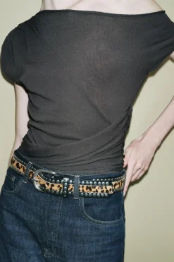 Online TOP MIDI PUNTO DRAPEADO Mujer Cárdigan / Jerséis|Punto