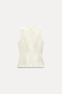 Discount TOP PEPLUM ESTRUCTURA ZW COLLECTION Mujer Tops / Bodies