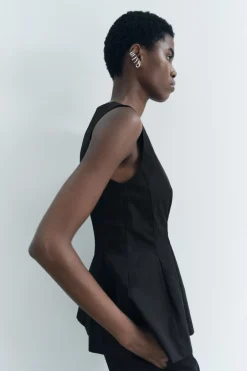 Clearance TOP PEPLUM ZW COLLECTION Mujer Tops / Bodies