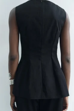 Clearance TOP PEPLUM ZW COLLECTION Mujer Tops / Bodies