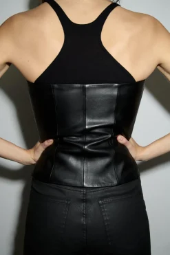 New TOP PIEL PALABRA DE HONOR BOTONES Mujer Tops / Bodies