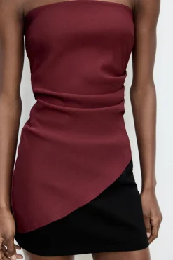 Discount TOP PLIEGUES ASIMÉTRICO Mujer Tops / Bodies