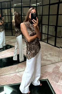 Discount TOP PLISADO ASIMÉTRICO Mujer Tops / Bodies