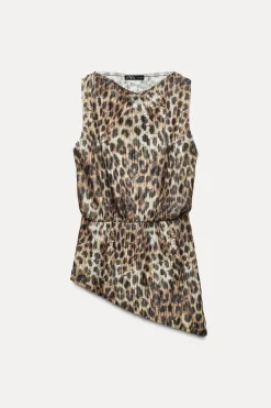 Discount TOP PLISADO ASIMÉTRICO Mujer Tops / Bodies