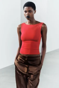 Sale TOP POLIAMIDA CUELLO BARCO Mujer Tops / Bodies