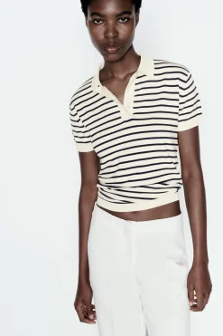 Fashion TOP POLO BÁSICO PUNTO LISO Mujer Cárdigan / Jerséis|Punto