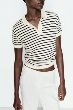 Fashion TOP POLO BÁSICO PUNTO LISO Mujer Cárdigan / Jerséis|Punto