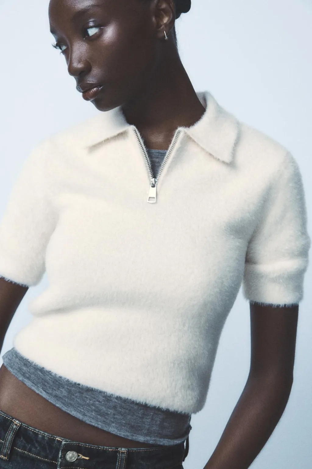 Fashion TOP POLO EFECTO PELO Mujer Tops / Bodies