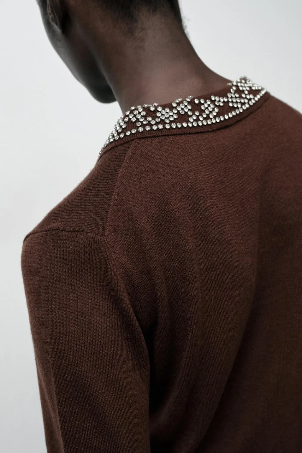 Online TOP POLO PUNTO ABALORIOS JOYA Mujer Cárdigan / Jerséis|Punto