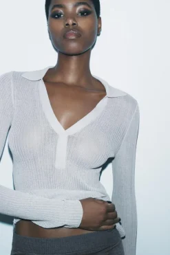 New TOP POLO PUNTO FINO Mujer Tops / Bodies