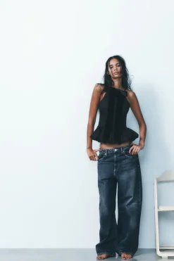 Fashion TOP POPELÍN GLOBO LAZO Mujer Tops / Bodies