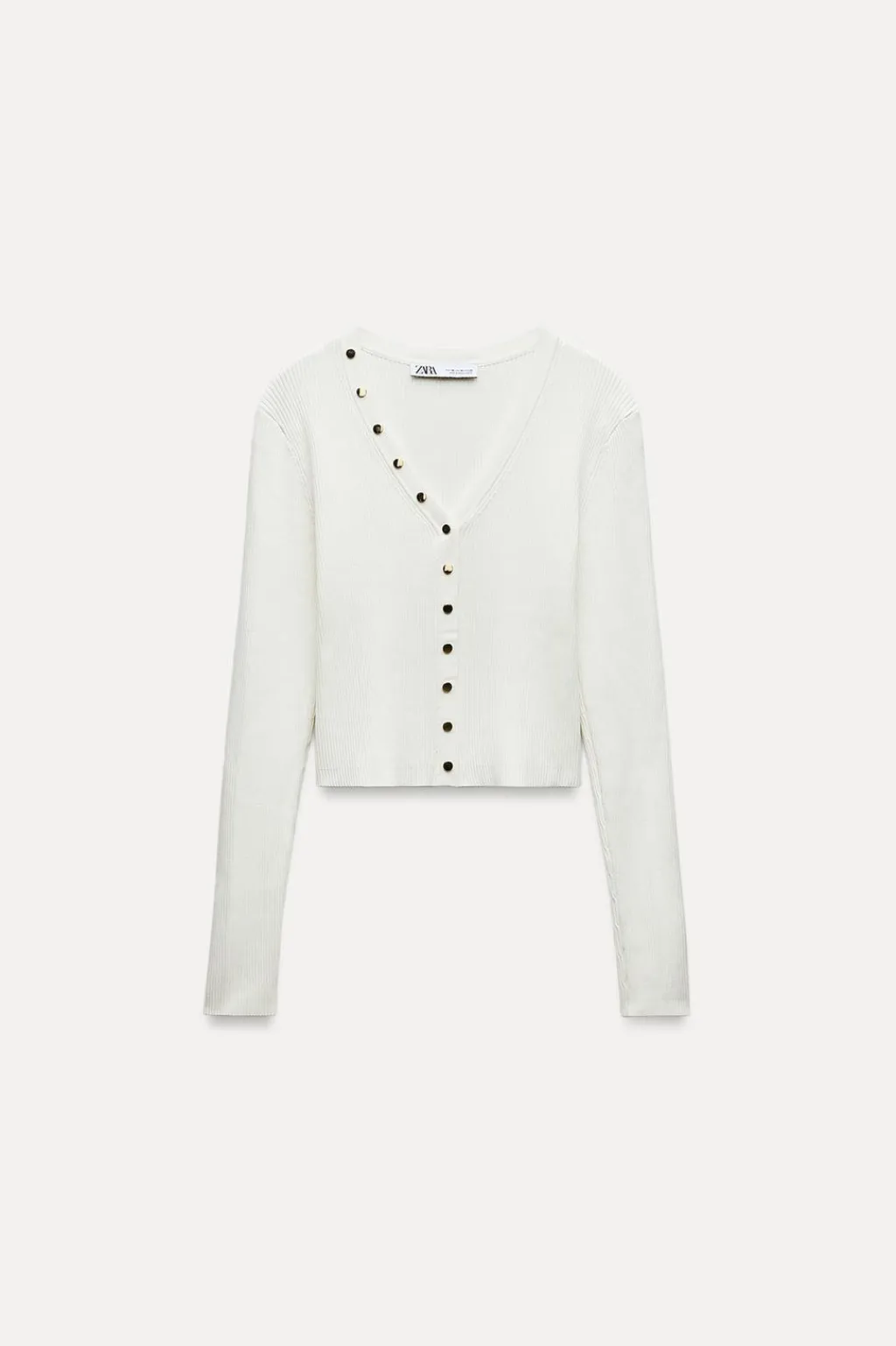 Outlet TOP PUNTO BOTONES DORADOS Mujer Cárdigan / Jerséis|Punto