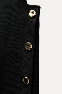 Hot TOP PUNTO BOTONES LATERALES Mujer Cárdigan / Jerséis|Punto