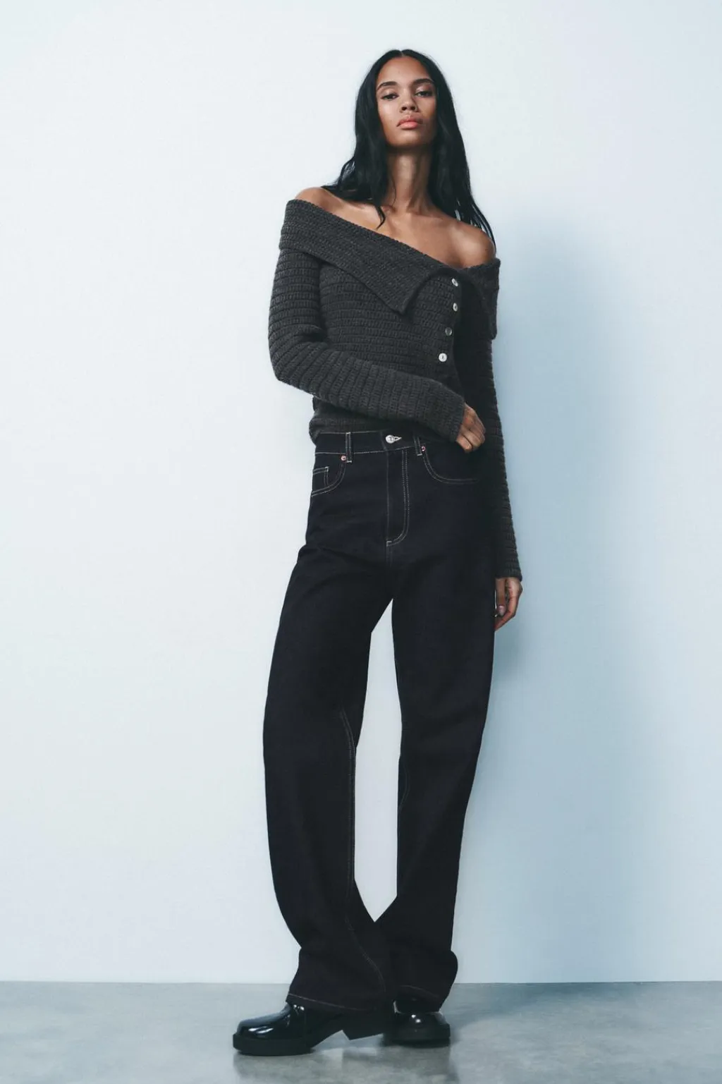 Hot TOP PUNTO BOTONES LATERALES Mujer Cárdigan / Jerséis|Punto