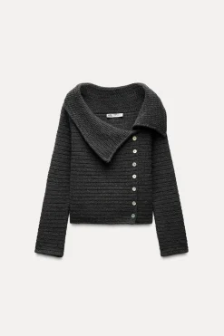 Hot TOP PUNTO BOTONES LATERALES Mujer Cárdigan / Jerséis|Punto