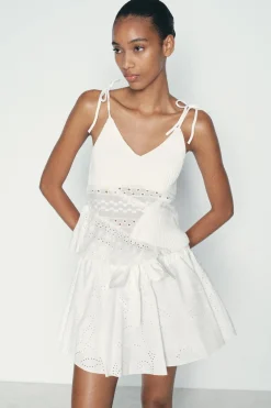 Discount TOP PUNTO COMBINADO BORDADOS PERFORADOS Mujer Cárdigan / Jerséis|Punto