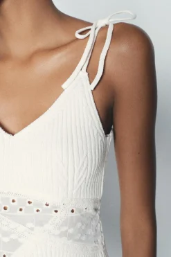 Discount TOP PUNTO COMBINADO BORDADOS PERFORADOS Mujer Cárdigan / Jerséis|Punto